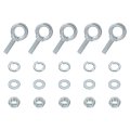 5 Pack M12 Galvanized Carbon Steel Eye Bolts 2 X 1 57 Lifting Ring Bolt With Nuts And Washers Heavy Duty Screw Kit For Tie Down 