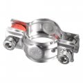 Uxcell Wall Ceiling Mount Pipe Supports 304 Stainless Steel Adjustable Bracket Clamp For 32-34mm 2pcs