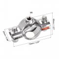 Uxcell Wall Ceiling Mount Pipe Supports 304 Stainless Steel Adjustable Bracket Clamp For 32-34mm 2pcs