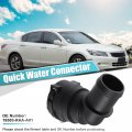 X Autohaux Engine Coolant Hose Connector Lower Quick Water For Honda Accord 2003-2012 19503-raa-a01 Plastic Black