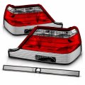 Amerilite Replacement Taillights Red Clear Set For 97-99 Mercedes Benz S Class W140 Passenger And Driver Side