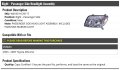 Right Passenger Side Headlight Assembly With Marker Light Compatible 2003-2005 Toyota 4runner