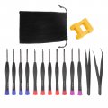 Uxcell Electronics Repair Tool Kit 14 In 1 Magnetic Precision Screwdriver Tweezer Magnetizer Sets For Repairing Mobile Computer
