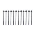 016-1072 Cylinder Head Bolt Set 3 8 In 16 Unc Carbon Steel Hexagonal Screws Silver Finish Grade 2 Hardness 