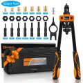 14 In Rivet Nut Tool Kit With 80 Nuts And 6 Mandrels Color Coded Fast Change Rivnut For Diyers Mechanics Durable Carbon Steel 