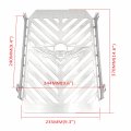 Httmt Mt298-03-cs Skull Wing Radiator Grille Cover Guard Protector Compatible With Kawasak Vulcan Vn 1500 Stainlesssteel
