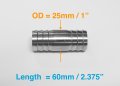 Autobahn88 Stainless Steel Straight Vacuum Hose Joiner Coupler Barb Adaptor Od 25mm 1