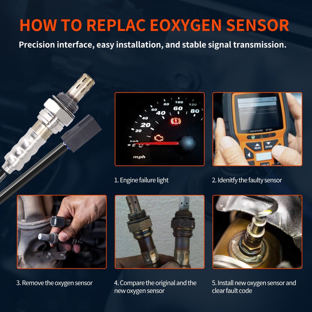 Hisport L54118861a O2 Oxygen Sensor Downstream 325mm For Mazda