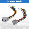 X Autohaux 1 Set 15cm Car Male Female 12 Pin Plug Connector Pigtail Cable Way Wiring Harness
