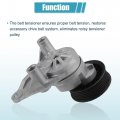 Uxcell 1 Set Drive Belt Tensioner Idler Pulley Assembly Replacement For Chevrolet Express Silver Tone Black