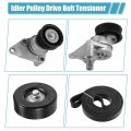 Uxcell 1 Set Drive Belt Tensioner Idler Pulley Assembly Replacement For Chevrolet Express Silver Tone Black