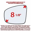 Driver Left Side Mirror Glass Assembly With Plastic Back Plate Heated Compatible 2008-2012 Infiniti Ex35 Fx35 2009-2013 Fx50