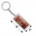 Graphics More Rectangle Personalized Custom 1 Line Best Brother Keychain In Chrome Plated Metal