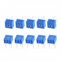 Uxcella 3362 Trimmer Potentiometer 5k Ohm Top Adjustment Horizontal Variable Resistors 10pcs