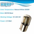 Hqrp 2-pack Ba15s Base Led Bulbs 1156 1141 1003 7506 1210 1056 5000k Natural White 3014 48-smd For Car Rv Camper Trailer Boat