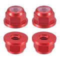 Nylon Insert Hex Lock Nuts 4pcs M3 X 0 5mm Aluminum Alloy Self-locking Anodizing Flange Nut For Fasteners Claret 