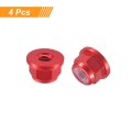 Nylon Insert Hex Lock Nuts 4pcs M3 X 0 5mm Aluminum Alloy Self-locking Anodizing Flange Nut For Fasteners Claret