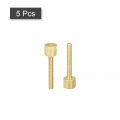 Uxcell Knurled Thumb Screws M4x30mm Flat Brass Bolts Grip Knobs Fasteners For Pc Electronic Mechanical 5pcs