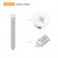 Uxcell St4x35mm White Screws Self Tapping 50pcs Flat Head Phillips Wood For Woodworking