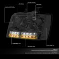 Auto Dynasty Led Drl Signal Smoked Housing Amber Corner Headlight Lamps Tool Kit Compatible With Chevy Avalanche Tahoe Suburban