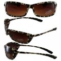 Womens Biker Sunglasses Gradient Lenses Leopard 