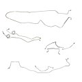 1978 83 Chevrolet Gmc El Camino Caballero Power Disc Brake Line Kit 7pc Oe Steel Ceb7801 
