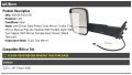 Left Driver Side Power Towing Mirror Manual Flip-up Heated Puddle Light Turn Signal Temperature Sensor Black Textured