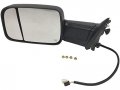 Left Driver Side Power Towing Mirror Manual Flip-up Heated Puddle Light Turn Signal Temperature Sensor Black Textured