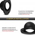 Vipmotoz Black Bezel License Plate Light Housing Replacement Compatible With 1994-2001 Dodge Ram 1500 2500 3500 Pickup Truck