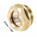 Uxcell Oil Liquid Level Gauge Sight Glass G3 4 Male Threaded Brass Air Compressor Fittings With O-ring Yellow