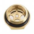 Uxcell Oil Liquid Level Gauge Sight Glass G3 4 Male Threaded Brass Air Compressor Fittings With O-ring Yellow