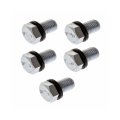 Engine Oil Drain Plugs For Mercedes Benz Gl450 Gl550 2013 2016 5 Piece Steel Silver Set Replacement 29973430 11131273093 M12 1 