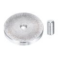 1pcs Round Shape Aluminum Disc M10 Thread 50mm Diameter Circle Glass Top Adapter For Table Furniture Coffee Tables Silver 