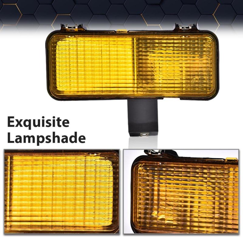 Front Turn Signal Park Lamps Lights For Chevy Pu Suburban Blazer And Gmc Jimmy 1981 1982 Yellow Lens Set Of Two