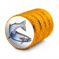Salmon Fishing Valve Stem Caps For Tire Rim Wheel Aluminum Yellow