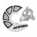 X-brake Vented Front Disc Cover With Mounting Kit White Black For Honda Crf250r 2004 2018 Fits Up To 270mm Discs Machined 