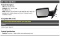 Left Driver Side Power Mirror Chrome Cover With Heated Glass And Turn Signal Without Puddle Light Compatible 2006 Lincoln Mark