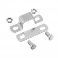 Uxcell U Shaped Connector Bracket 25mm X 304 Stainless Steel Bar Security Holder Brackets For Door Window Shed Closed Strut