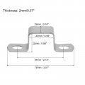 Uxcell U Shaped Connector Bracket 25mm X 304 Stainless Steel Bar Security Holder Brackets For Door Window Shed Closed Strut