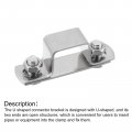 Uxcell U Shaped Connector Bracket 25mm X 304 Stainless Steel Bar Security Holder Brackets For Door Window Shed Closed Strut