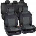 Bdk Easyfit Poly-vinyl Front St Covers Full Combo Set 2 1 Rear A Easy Install Updated Design A Charcoal 