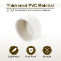 4pcs Pvc Pipe End Cap Fitting 2 5 Furniture Grade Plug Adapter Socket Fittings For Sewer Drain Connections Garden Diy White