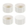 4pcs Pvc Pipe End Cap Fitting 2 5 Furniture Grade Plug Adapter Socket Fittings For Sewer Drain Connections Garden Diy White 