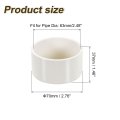 4pcs Pvc Pipe End Cap Fitting 2 5 Furniture Grade Plug Adapter Socket Fittings For Sewer Drain Connections Garden Diy White