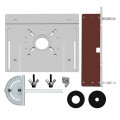 Router Table Insert Plate Aluminum Alloy Templates 240 X 200mm With Backing Push And 180 Degree Angle Gauge For Electric 