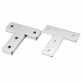 Flat T Shape Repair Mending Plate 85x85x2 5mm Carbon Steel Joining Bracket Support Brace 4pcs 