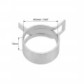Uxcell Spring Band Type Clamp 24mm Inner Dia Fit 25 5-27 5mm Od Hose Fuel Line Silicone Tube Clips Silver Manganese Steel 10pcs
