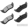 D881 Rear Disc Brake Pad Set With Hardware For Ford Explorer 2002 2005 And Mercury Mountaineer 2010 Ceramic Pads 7758 