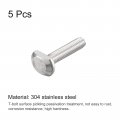 Uxcell T-slot Bolts 5pcs M10x45mm Slot Drop-in Stud Sliding 304 Stainless Steel Shape Screws For T Track