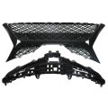 Munirater Front Bumper Grille Grill Assembly Upper Lower Glossy Black 2pcs Replacement For 2018-2020 Camry Se Xse